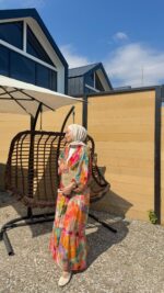 Lora Elbise - Turuncu - Görsel 5