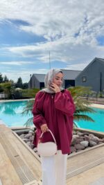 Aya Gömlek - Bordo - Görsel 2