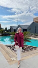 Aya Gömlek - Bordo - Görsel 4