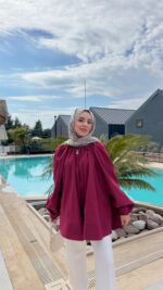 Aya Gömlek - Bordo - Görsel 5