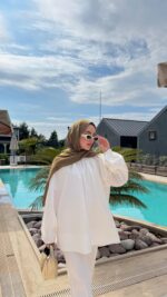 Aya Gömlek - Beyaz - Görsel 6