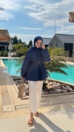 Aya Gömlek - Lacivert - Görsel 7