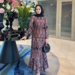 Otantik Pamuk Saten Elbise - Bordo