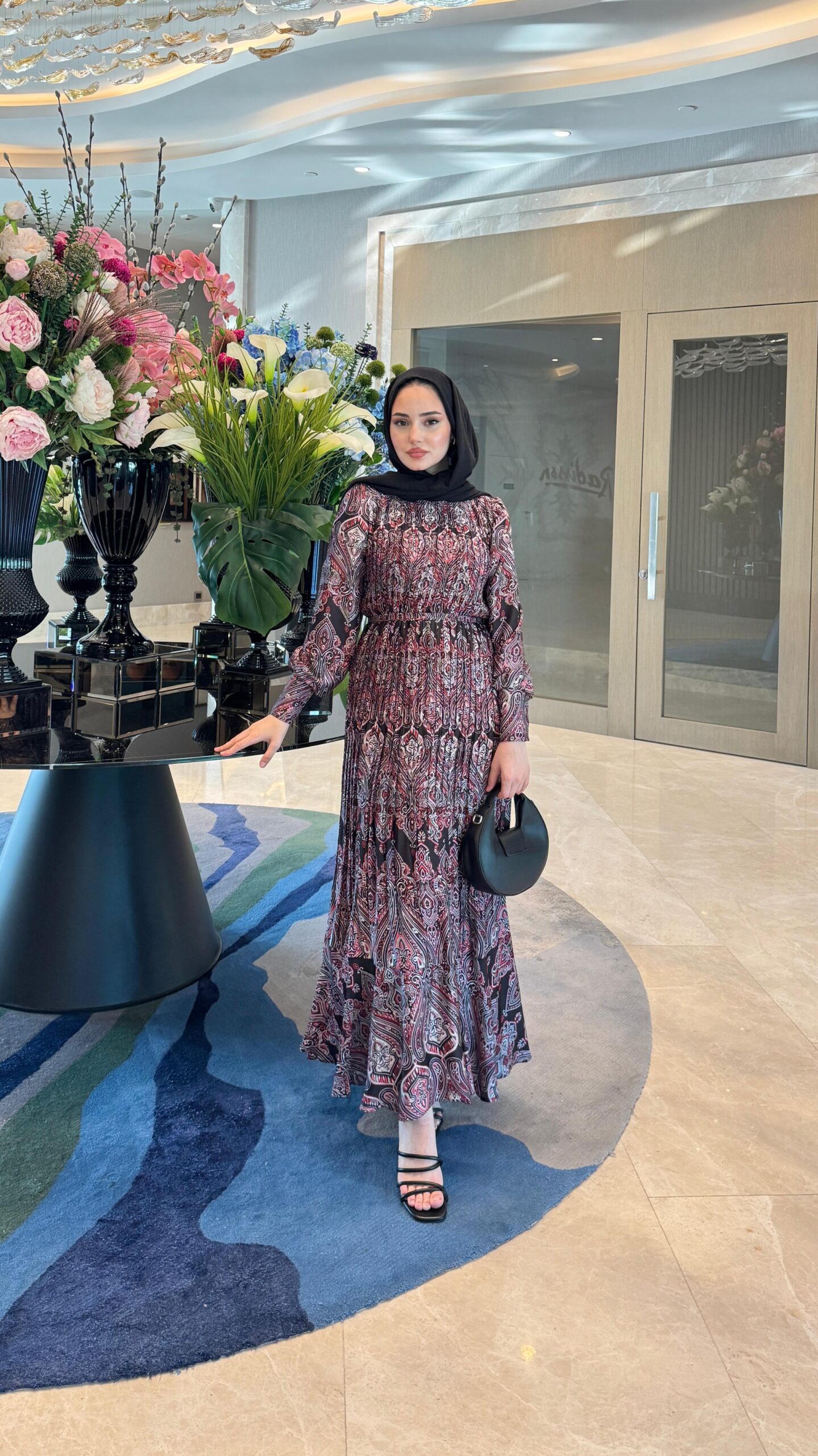 image_1950-798.jpg Otantik Pamuk Saten Elbise - Bordo - Görsel 1