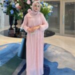 Beril Pileli Elbise - Toz Pembe