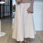 Kesimli Krep Etek - Krem