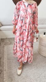 Esin Elbise - Toz Pembe - Görsel 3