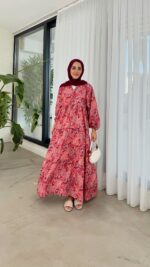 Arya Elbise - Kırmızı - Görsel 3