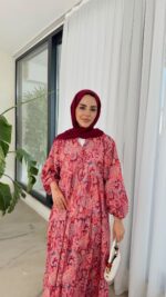 Arya Elbise - Kırmızı - Görsel 4