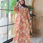 Çiçek Elbise - Nar Çiçeği