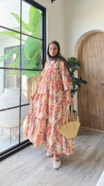 Çiçek Elbise - Nar Çiçeği - Görsel 2