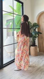 Çiçek Elbise - Nar Çiçeği - Görsel 5