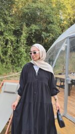 Alin Tensel Elbise - Siyah - Görsel 3