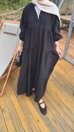 Alin Tensel Elbise - Siyah - Görsel 5