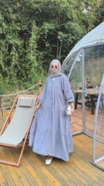 Alin Tensel Elbise - Gri