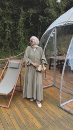 Alin Tensel Elbise - Haki