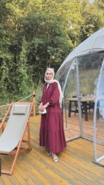 Alin Tensel Elbise - Bordo