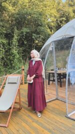 Alin Tensel Elbise - Bordo - Görsel 2