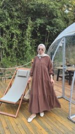 Alin Tensel Elbise - Kahverengi - Görsel 3