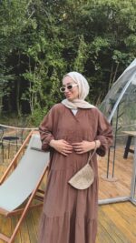 Alin Tensel Elbise - Kahverengi - Görsel 4