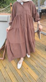 Alin Tensel Elbise - Kahverengi - Görsel 5