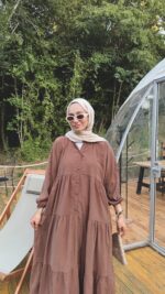 Alin Tensel Elbise - Kahverengi - Görsel 8