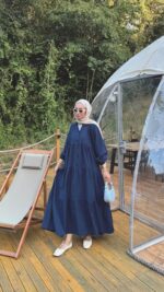 Alin Tensel Elbise - Lacivert - Görsel 2