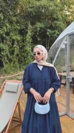 Alin Tensel Elbise - Lacivert - Görsel 3