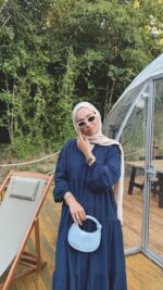 Alin Tensel Elbise - Lacivert - Görsel 4