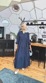 Alin Tensel Elbise - Lacivert - Görsel 7