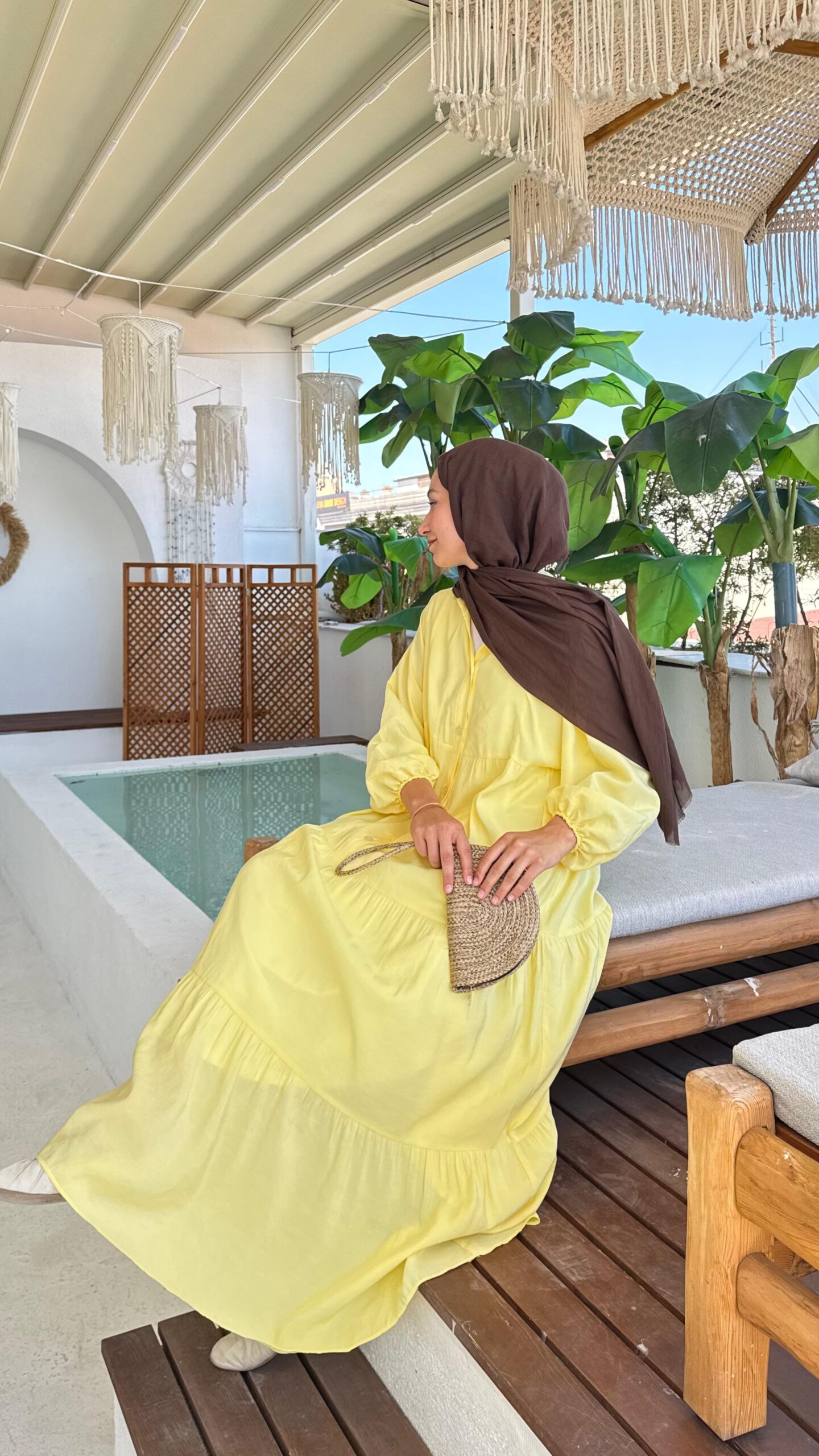 image_1950-924.jpg Alin Tensel Elbise - Sarı - Görsel 1