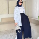 Etekli Pantolon - Lacivert