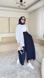 Etekli Pantolon - Lacivert