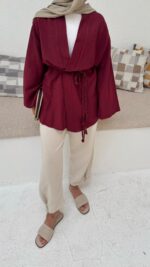 Alia Kimono - Bordo - Görsel 3