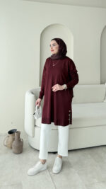 Ferya Kazak - Bordo - Görsel 2