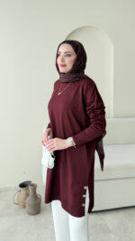 Ferya Kazak - Bordo - Görsel 4