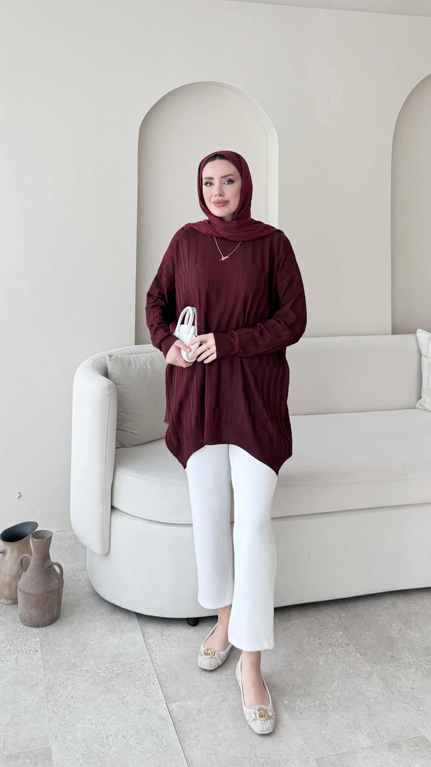 1762117790_0_6907c89e16c6a.jpg Ayca Kazak - Bordo - Görsel 1