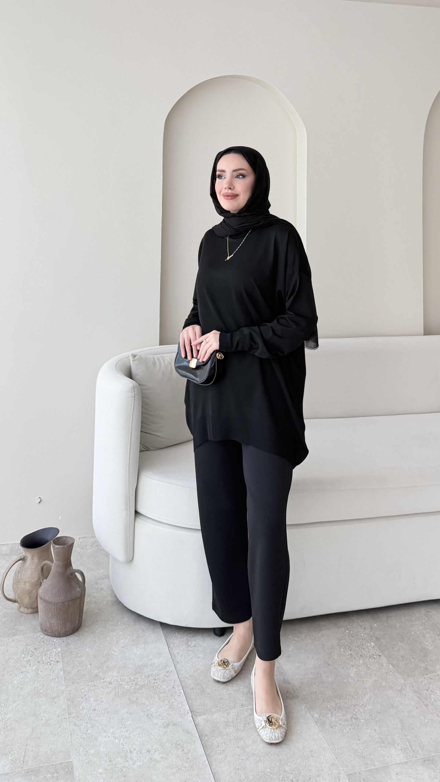 1762118472_0_6907cb482995e.jpg Efra Basic Kazak - Siyah - Görsel 1