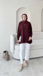 Efra Basic Kazak - Bordo - Görsel 2