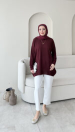 Efra Basic Kazak - Bordo - Görsel 2