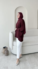 Efra Basic Kazak - Bordo - Görsel 3