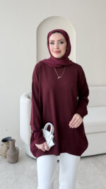 Efra Basic Kazak - Bordo - Görsel 4