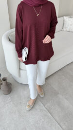 Efra Basic Kazak - Bordo - Görsel 6