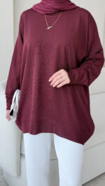 Efra Basic Kazak - Bordo - Görsel 8