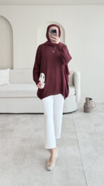 Efra Basic Kazak - Bordo - Görsel 9