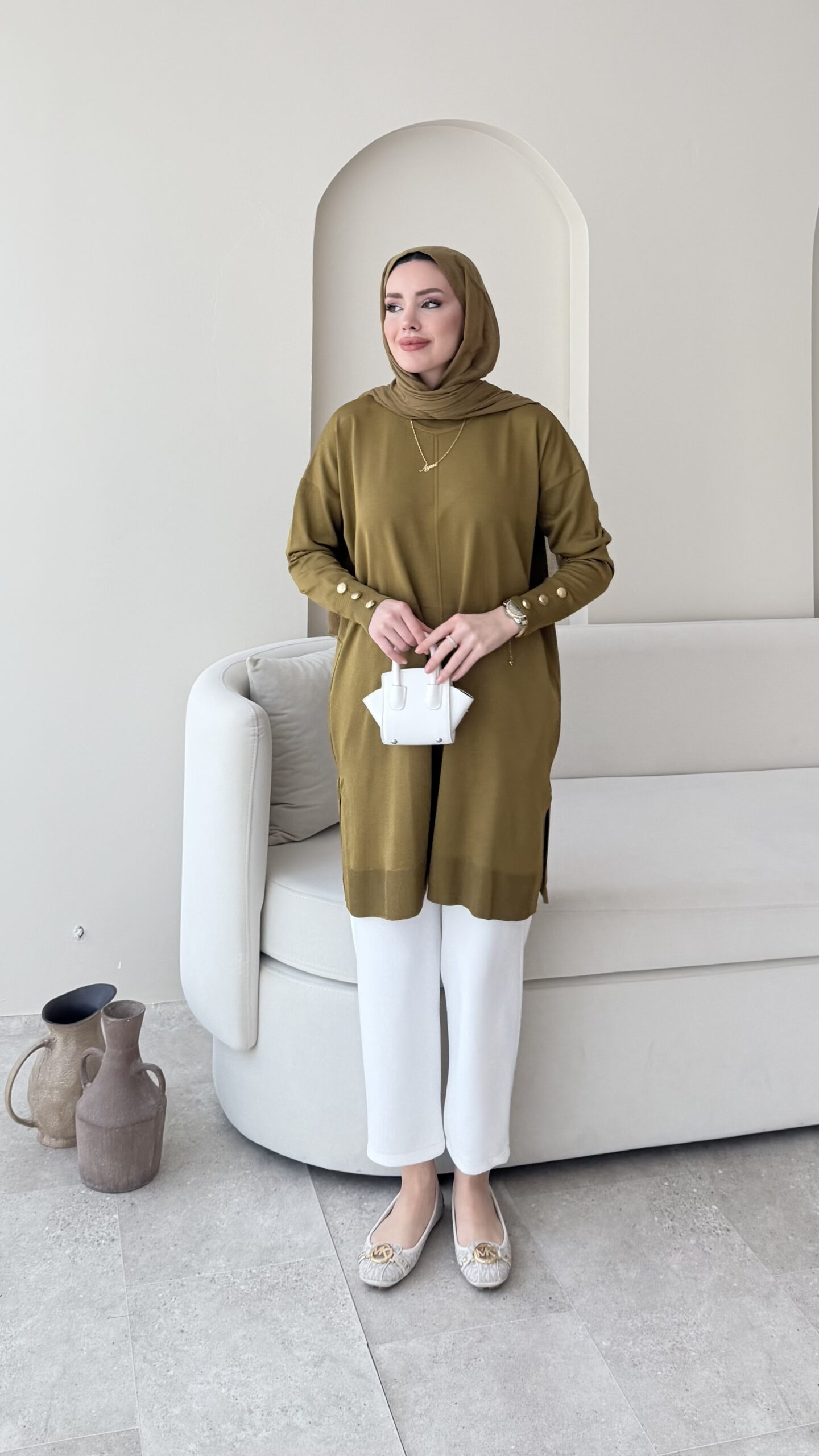 1762118852_0_6907ccc425332.jpg Mesa Kazak - Yağ Yeşili - Görsel 1