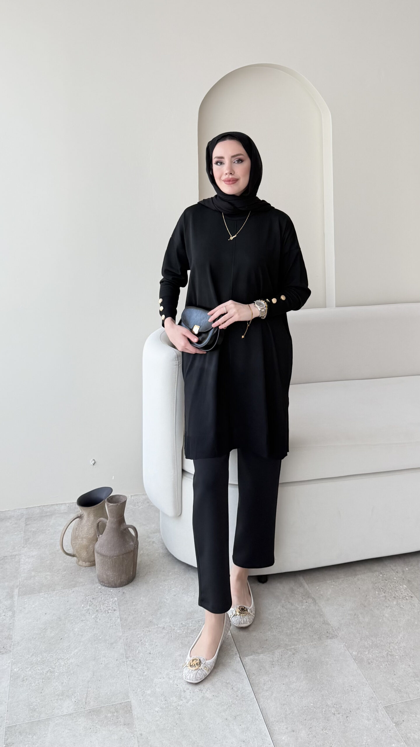 1762119299_0_6907ce83e1496.jpg Mesa Kazak - Siyah - Görsel 1