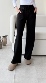 Urya Bol Kesim Pantalon - Siyah - Görsel 2