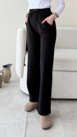 Urya Bol Kesim Pantalon - Siyah - Görsel 3