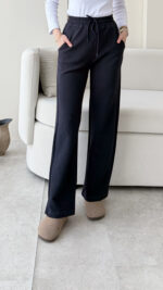 Urya Bol Kesim Pantalon - Lacivert - Görsel 2